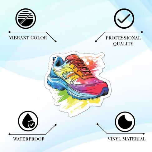 100pcs Sneaker Stickers – Colorful Shoe Decals for Sneakerheads, Laptop, Water Bottle, Skateboard, Luggage – Cool Vinyl Sneaker Sticker Set for Teens & Adults, Waterproof, Trendy Shoe Lover in Saudi Arabia