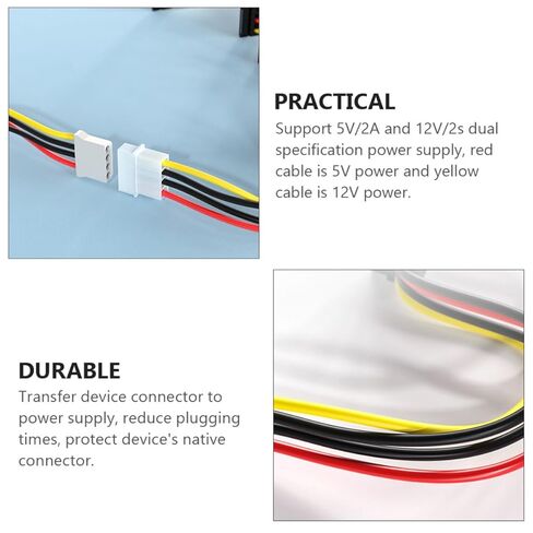 ARTIBETTER 4-pin ذكر إلى 15-pin أنثى محول سلك الطاقة لمحرك الأقراص الصلبة ومحرك الأقراص الضوئية مزود الطاقة كابل مقسم الأسلاك المسطحة لمحركات الأقراص الداخلية in Saudi Arabia