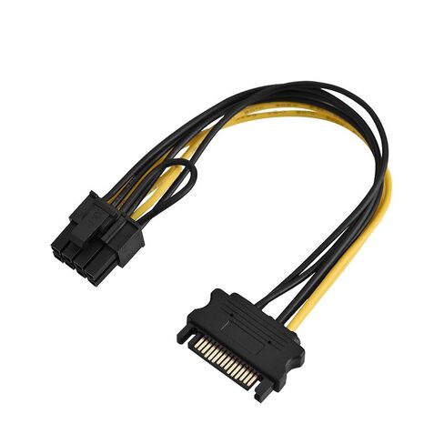 SATA to PCIE Power Adapter Cable Premium Quality 15Pin Male to 8Pin Female Converter for Video Card Power Supply Upgrade High Current Transfer Computer Accessories (Single SATA 0.2 Meters) in Saudi Arabia