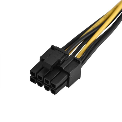 كابل محول الطاقة SATA إلى PCIE عالي الجودة محول 15Pin ذكر إلى 8Pin أنثى لإمداد طاقة بطاقة الفيديو ترقية ملحقات الكمبيوتر ذات النقل العالي الحالي (Dual SATA 0.2m) in Saudi Arabia