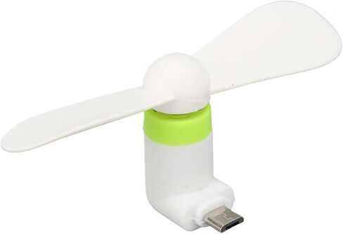 مروحة الهاتف الذكي CHICIRIS Mini 2 في 1 متوافقة مع واجهات Micro USB من النوع C، أبيض ناعم in Kuwait