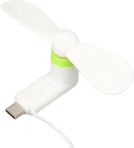 مروحة الهاتف الذكي CHICIRIS Mini 2 في 1 متوافقة مع واجهات Micro USB من النوع C، أبيض ناعم in Kuwait