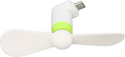 مروحة الهاتف الذكي CHICIRIS Mini 2 في 1 متوافقة مع واجهات Micro USB من النوع C، أبيض ناعم in Kuwait