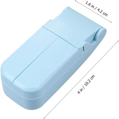 TEHAUX Double-headed USB Mini Folding Fan Portable Rechargeable Air Cooling Fan for Travel Outdoor Desk Use Small Handheld Sky Blue USB Desk in Saudi Arabia