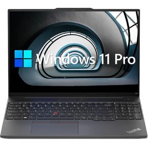 كمبيوتر محمول Lenovo ThinkPad E16 Business، شاشة WUXGA مقاس 16 بوصة، AMD Ryzen 5 7530U (Beat i7-1165G7)، ذاكرة الوصول العشوائي 16 جيجابايت، 512 جيجابايت PCIe SSD، كاميرا ويب، HDMI، RJ-45، قارئ بصمات الأصابع، Wi-Fi 6، Windows 11 Pro، أسود (متجدد) in Kuwait