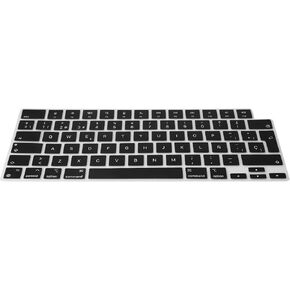 غطاء لوحة المفاتيح kwmobile متوافق مع Apple MacBook Pro 16.2 2024 M4 A3403 / A3186 - QWERTY (إسبانيا) غطاء لوحة المفاتيح من السيليكون - أسود in Kuwait