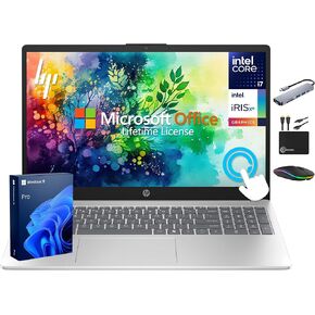 HP Ultra Performance Touchscreen Laptop 2025-2026 Business, Al Copilot, 10-Core Intel Core i7-1355U, 15.6" FHD, 32GB RAM, 1.5TB Storage (1TB SSD+500GB Ext), MarxsolAdd-on, Win 11 Pro, Lifetime Office in Kuwait