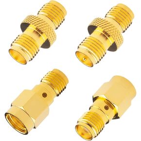 Boobrie 4PCS RP-SMA Connector Kit RPSMA SMA Upgrade Gender Changer SMA Female to RP-SMA Male/Female RF Coax Adapter 2 Set DC-18GHz VSWR ≤1.15 SMA to RP SMA for FPV Antennas WiFi Router Signal Booster in Saudi Arabia