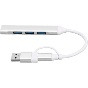 Vikye USB C Hub، 4 منافذ USB للكمبيوتر المحمول، سبائك الألومنيوم من النوع C وUSB إلى 4 × USB Hub، مع إدارة الكابلات، لزيادة الاتصال in Kuwait