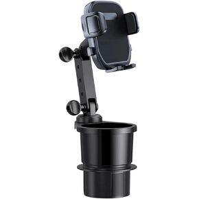 2 in 1 Phone Holders for Your Car, 360°Rotation Car Phone Holder Phone Mount for Car with Expandable Base Car Cup Holder Phone Holder Phone Mount Extendable Long Arm for All Smartphone in Saudi Arabia