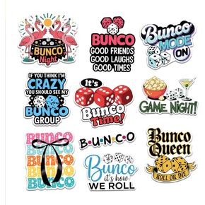 10 Pcs Bunco Sticker Pack – Funny Dice Game Quotes & Bunco Night Decals for Women, Laptops, Water Bottles, Party Favors – Gifts for Bunco Groups & Game Night Friends (3 inch) in Kuwait