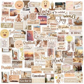 Travel Vision Board Stickers - 100 Pcs Inspirational Planner Supplies Kit for Adults Women Girls Motivational Aesthetic Mental Health Waterproof Decals Bulk for Scrapbook Journaling Laptop in Kuwait