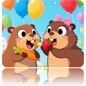 Cute Capybara Mouse Pad with Non-Slip Rubber Base, Premium-Textured & Washable Computer Mousepad, Mouse Pads for Computers, Laptop, Gaming, Office & Home, 8.66 * 7.08 in，Gift for Men Women Friends in Saudi Arabia