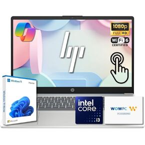 HP 15.6" Pavilion FHD Touchscreen Laptop | Intel Core i3 | 16GB DDR4 | 1TB Storage (512GB PCIe SSD + 500GB External) | Windows 11 | Numeric Keypad | Wi-Fi 6 & Privacy Webcam | Up to 10H Battery in Kuwait