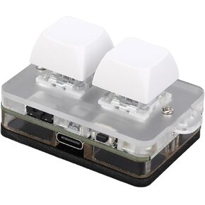 2 Key Mini Mechanical Gaming Keyboard, RGB Programmable Macro Keyboard, Wired Bluetooth Connection Blue Switch Hot Swap Keyboards in Saudi Arabia