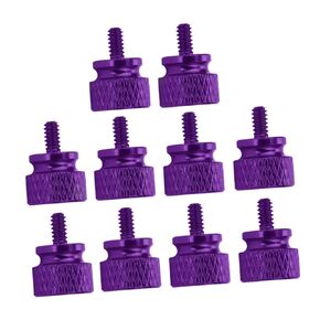 TEHAUX 10 Pcs Purple Aluminum Alloy Knurled Thumbscrews for Computer Case DIY Hand-tightened Screws Compatible with Pci Slots and Chassis Panel Replacement in Saudi Arabia
