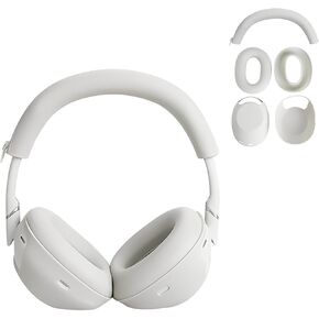 【3 in 1】 WH-1000XM6 Silicone Case Cover Set,Anti-Scratch Ear Pad/Shell/Headband Cover for Sony WH-1000XM6 Headphone,Soft Silicone Protector Accessorie(Platinum Sliver) in Saudi Arabia