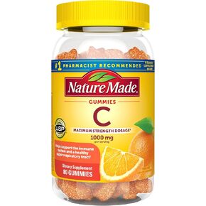 Nature Made Maximum Strength Dosage Vitamin C 1000mg per Serving, Immune Support Vitamin C Gummies for Adults, 80 Vitamin C Gummies, 20 Day Supply in Saudi Arabia