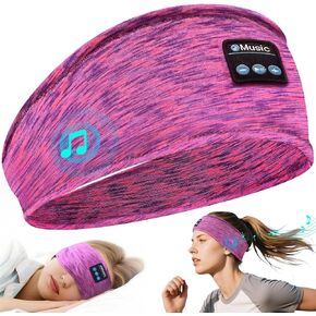 2-Pack Bluetooth Headband Headphones, Wireless Sports Headband, Washable Music Headband with Secure Fit for Running, Workout, Gym, Yoga, Sleep Headphones for Side Sleepers- Great Gift in Kuwait