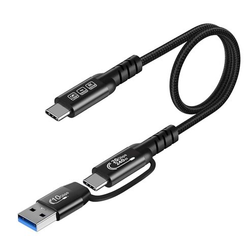 USB C Cable,USbC 3.2 Gen 2X2 20Gbps,Multi Functional 2in1 USB A to Type C 8K@60Hz UHD Video 5A/240W PD3.1 Fast Charge Cord Compatible with Thunderbolt 3/4 MacBook Pro Samsung (USB C 100CM) in Saudi Arabia