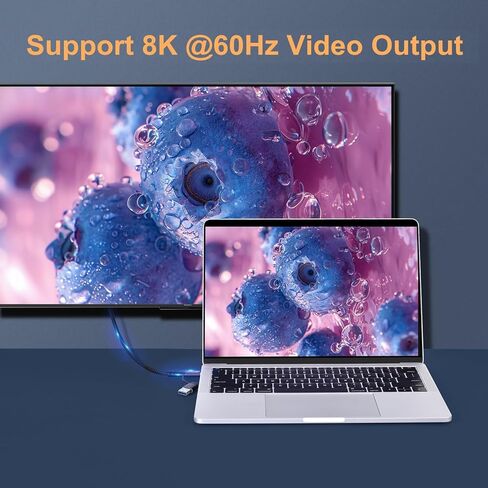 USB C Cable,USbC 3.2 Gen 2X2 20Gbps,Multi Functional 2in1 USB A to Type C 8K@60Hz UHD Video 5A/240W PD3.1 Fast Charge Cord Compatible with Thunderbolt 3/4 MacBook Pro Samsung (USB C 100CM) in Saudi Arabia