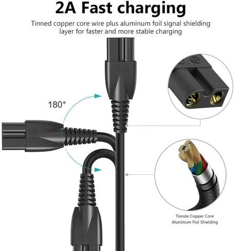 5V USB Charger Compatible with Meridian Grooming Electric Shaver Trimmer Replacement Charging Cable for Meridian Power Cord Adapter in Saudi Arabia