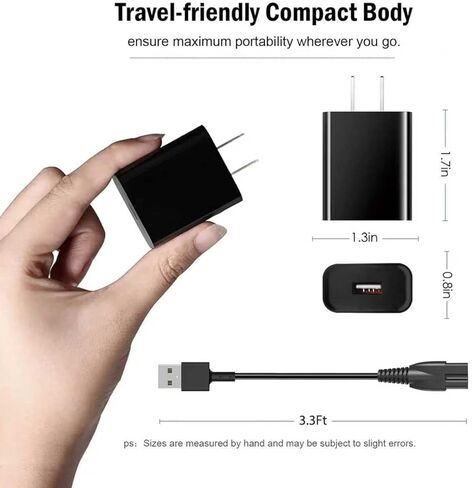 5V USB Charger Compatible with Meridian Grooming Electric Shaver Trimmer Replacement Charging Cable for Meridian Power Cord Adapter in Saudi Arabia