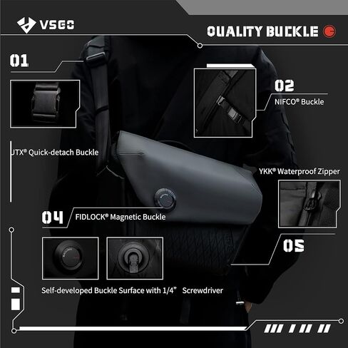VSGO 6L Waterproof Camera Sling Bag, Single-Shoulder Messenger Bag for DSLR/SLR Cameras, Daily Commute, and Drone Photography in Saudi Arabia