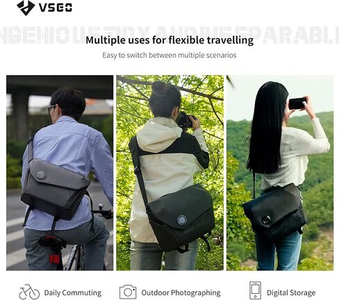 VSGO 6L Waterproof Camera Sling Bag, Single-Shoulder Messenger Bag for DSLR/SLR Cameras, Daily Commute, and Drone Photography in Saudi Arabia