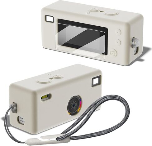 حافظة من السيليكون لملحقات الصندوق الرقمي لسلسلة المفاتيح Kodak CHARMERA، حافظة واقية من السيليكون الناعم، تأتي مع واقيات الشاشة وحزام المعصم - أخضر مضيء in Kuwait