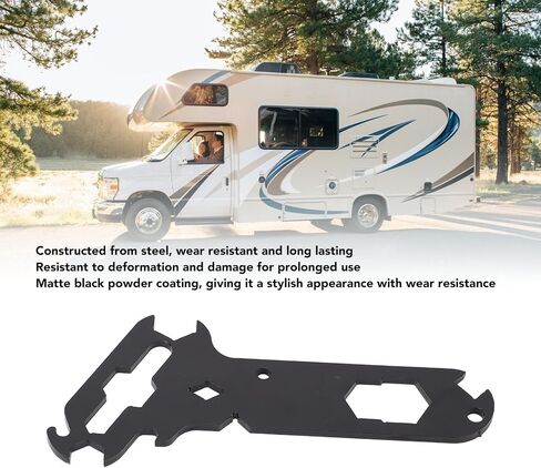 DTY Multitool، فولاذ 14 في 1 أدوات حفر منفصلة بما في ذلك أداة فتح زجاجات أسلاك صواميل الجناح لسفن السيارات RV، أسود in Kuwait