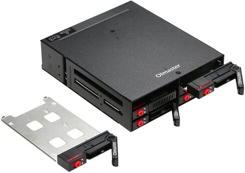 Brrnoo 6 خلجان لوحة الكترونية معززة متنقلة 2.5 بوصة HDD SSD القرص الصلب رف مبادلة ساخنة مع قفل مفتاح مروحة التبريد نقل 6 جيجابت في الثانية للكمبيوتر الشخصي 5.25 Drive Bay المتحمسين لتخزين البيانات in Saudi Arabia
