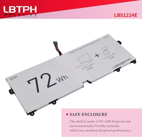 LBS1224E Compatible Laptop Battery Replacement for LG 13Z980 13Z980-G 13Z990 13Z990-G 14Z980 14Z980-G 14Z980-T 14Z990 15Z980 15Z980-G 15Z980-R.AAS9U1 15Z980-T 15Z990 15Z990-H 17Z990 7.7V 72Wh in Saudi Arabia