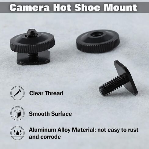 2 PCS 360 Degree Mini Ball Head with Hot Shoe Mount Adapter 1/4 Tripod Screw Head for Cameras Camcorders Smartphone Microphone Gopro Canon LED Video Light Video Monitor Tripod Monopod in Saudi Arabia