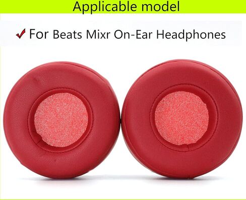 وسائد أذن بديلة متوافقة مع سماعات Beats Mixr على الأذن، وسادات أذن مطورة فاخرة، وغطاء سماعة الرأس، وملحقات إصلاح وسادات الأذن - أحمر in Kuwait