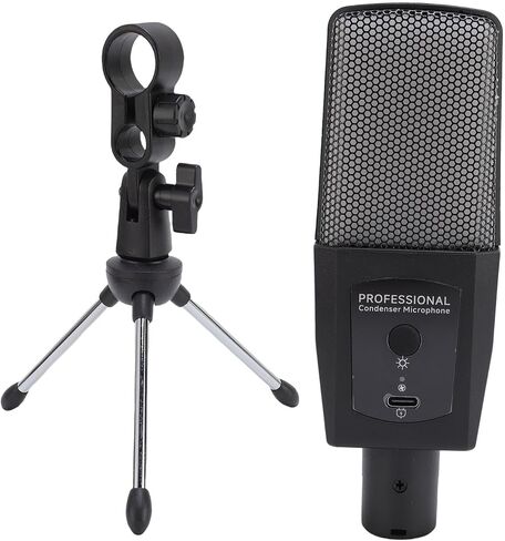 RVB Microphone with a Frequency Response of 30 Hz to 15 KHz Microphone Condenser to Record PC Podcasts Transmitting PC, Tripod Service, with Support in Saudi Arabia