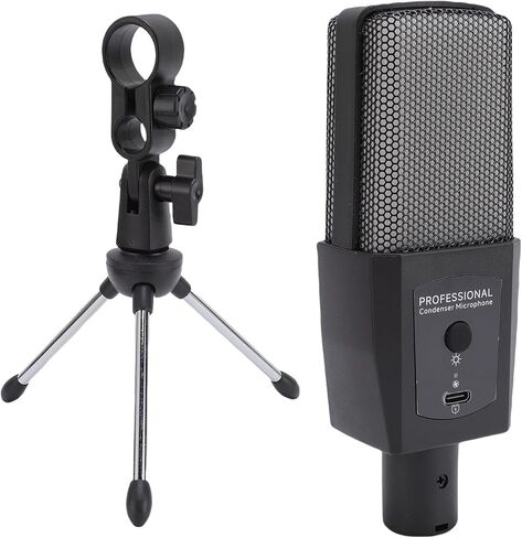 RVB Microphone with a Frequency Response of 30 Hz to 15 KHz Microphone Condenser to Record PC Podcasts Transmitting PC, Tripod Service, with Support in Saudi Arabia
