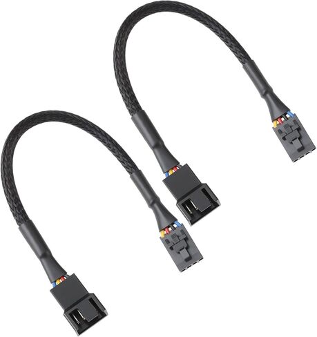 ECSiNG 2 قطعة CRJ Latching 4-Pin Fan محول كابل متوافق مع اللوحات الأم Dell 15 سم in Saudi Arabia