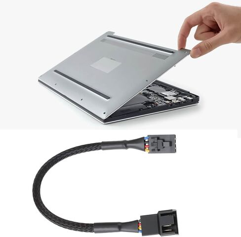 ECSiNG 2 قطعة CRJ Latching 4-Pin Fan محول كابل متوافق مع اللوحات الأم Dell 15 سم in Saudi Arabia