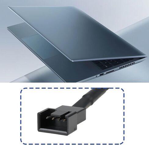 ECSiNG 2 قطعة CRJ Latching 4-Pin Fan محول كابل متوافق مع اللوحات الأم Dell 15 سم in Saudi Arabia