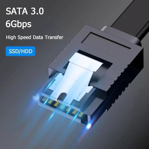 3PACK SATA Cable III 3 Pack 90 Degree Straight to Right Angle 6Gbps HDD SDD SATA Data Cable with Locking Latch 50cm 18 Inch for SATA HDD, SSD, CD Driver, CD Writer in Saudi Arabia