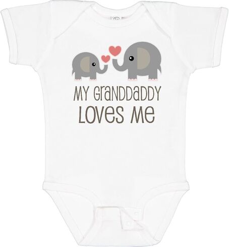 بدلة الأطفال Inktastic Grandaddy Loves Me Elephant in Kuwait