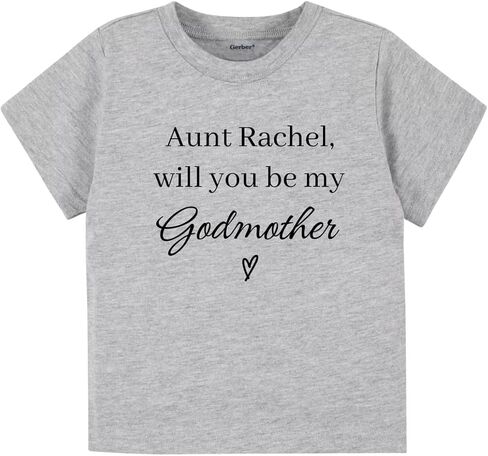 بدلة أطفال لطيفة مخصصة من Will You Be My Godmother، تي شيرت للأطفال والأطفال الصغار، ملابس مضحكة للفتيات والأولاد، تي شيرت لمحبي الطعام in Kuwait