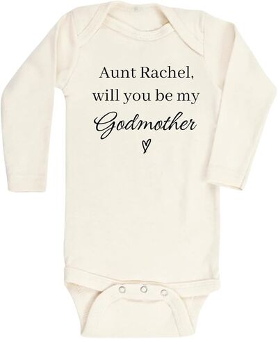 بدلة أطفال لطيفة مخصصة من Will You Be My Godmother، تي شيرت للأطفال والأطفال الصغار، ملابس مضحكة للفتيات والأولاد، تي شيرت لمحبي الطعام in Kuwait