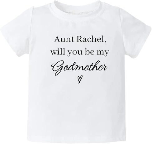 بدلة أطفال لطيفة مخصصة من Will You Be My Godmother، تي شيرت للأطفال والأطفال الصغار، ملابس مضحكة للفتيات والأولاد، تي شيرت لمحبي الطعام in Kuwait
