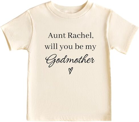 بدلة أطفال لطيفة مخصصة من Will You Be My Godmother، تي شيرت للأطفال والأطفال الصغار، ملابس مضحكة للفتيات والأولاد، تي شيرت لمحبي الطعام in Kuwait