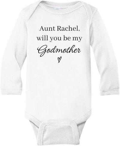 بدلة أطفال لطيفة مخصصة من Will You Be My Godmother، تي شيرت للأطفال والأطفال الصغار، ملابس مضحكة للفتيات والأولاد، تي شيرت لمحبي الطعام in Kuwait