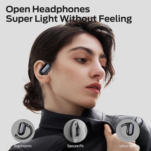 Monster Open Ear AC322، سماعة بلوتوث 5.4، عمر بطارية 36 ساعة، مقاومة للماء IPX5، اتصال واضح، تصميم مريح، زاوية الأذن قابلة للتعديل، ليس من السهل أن تسقط سماعة بلوتوث لاسلكية. in Saudi Arabia