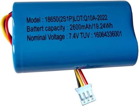 AOLIKES 18650 2s1p 2600mAh 7.4v Rechargeable Lithium-ion Battery with Jst PH2.0/3p Connector Plug Wires / 5C Cells, Support Fast Charging in Saudi Arabia