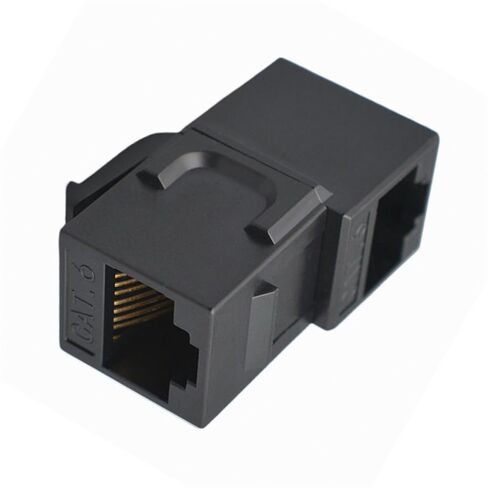 محول NFHK بزاوية 90 درجة UTP CAT6 مقرنة كيستون RJ45 أنثى إلى أنثى UTP CAT6 مقرنة مضمنة أسود in Kuwait